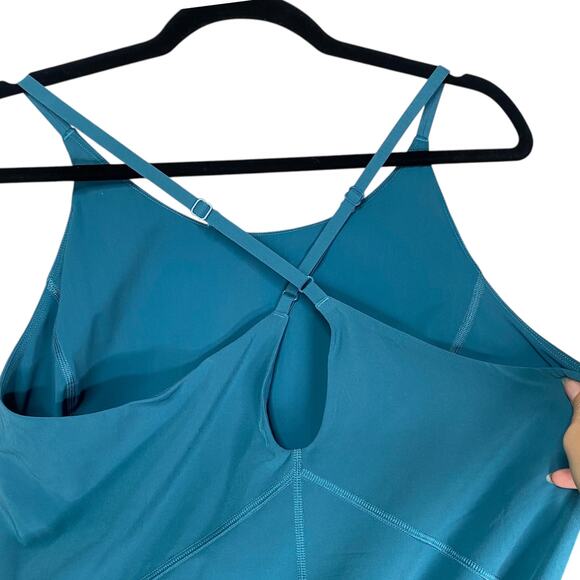 Athleta Infinitey Teal Blue Cross Back Pickleball Romper Shorts Mini Dress SZ M - Picture 7 of 10